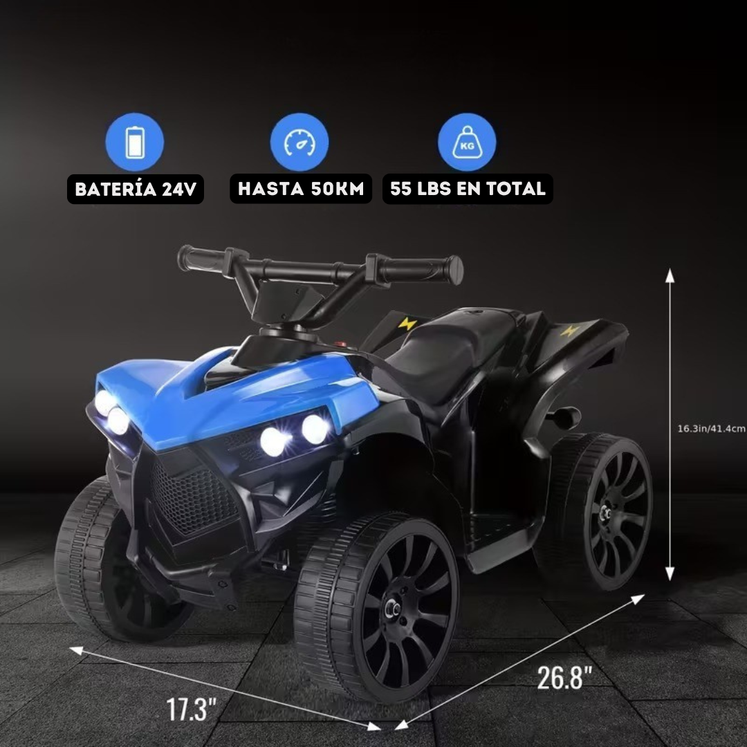 [Llevá 2 y Pagá 1] Auto Eléctrico Infantil TurboKids 4x4 con Luces LED + De Regalo: 2 Cascos de Seguridad